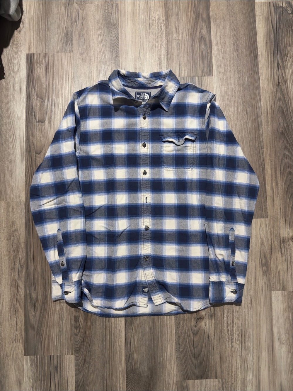 The North Face Blue Arroyo Heavyweight Flannel Shirt • Size M